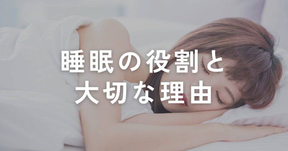 You are currently viewing 眠らないとどうなる？睡眠の役割と大切な理由について